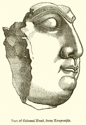 Teil eines kolossalen Kopfes aus Kouyunjik