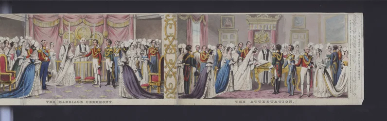 Teil des Panoramas der Hochzeit von Königin Victoria, ca. 1840