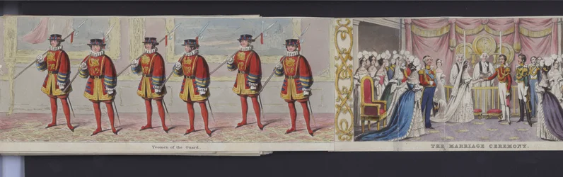 Teil des Panoramas der Hochzeit von Königin Victoria, ca. 1840