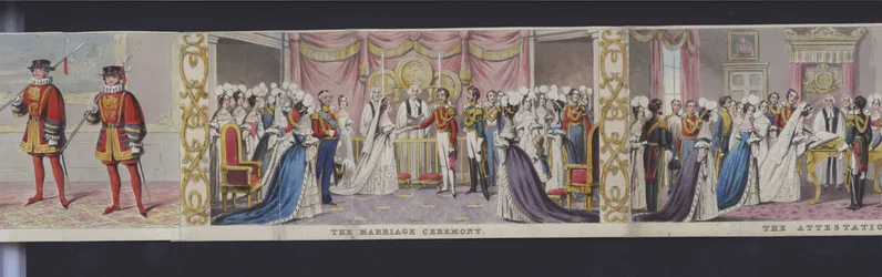 Teil des Panoramas der Hochzeit von Königin Victoria, ca. 1840