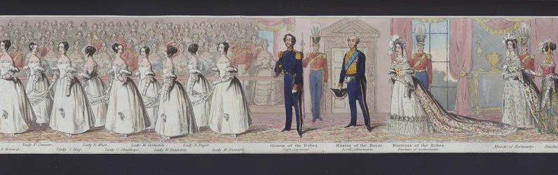 Teil des Panoramas der Hochzeit von Königin Victoria, ca. 1840
