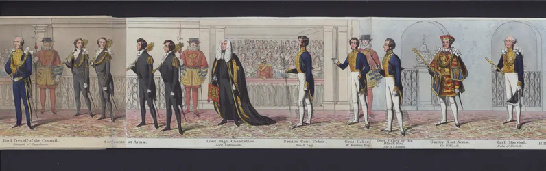 Teil des Panoramas der Hochzeit von Königin Victoria, ca. 1840