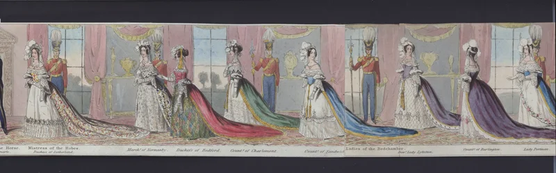 Teil des Panoramas der Hochzeit von Königin Victoria, ca. 1840