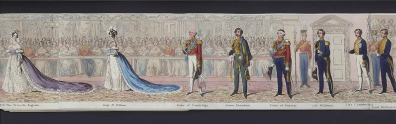 Teil des Panoramas der Hochzeit von Königin Victoria, ca. 1840