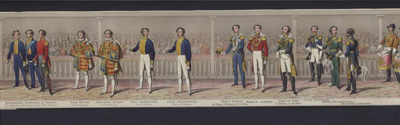 Teil des Panoramas der Hochzeit von Königin Victoria, ca. 1840