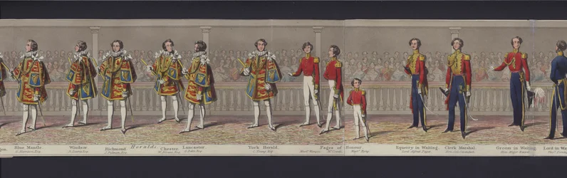 Teil des Panoramas der Hochzeit von Königin Victoria, ca. 1840