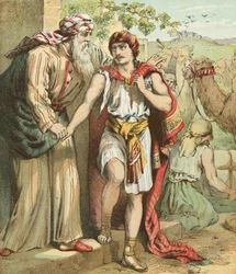 Abschied zwischen Vater und Sohn