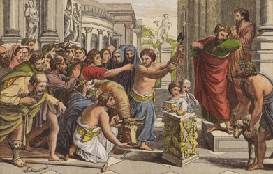 Paulus und Barnabas in Lystra