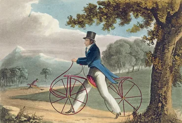 Fußgänger-Steckenpferd, aus Ackermanns Repository of Arts, 1819