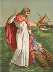 Petrus geht auf dem Meer