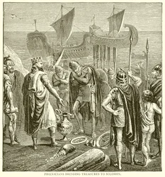Phönizier bringen Schätze zu Salomo