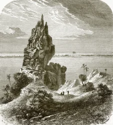 Gipfel und Korallenriff, Bora-Bora