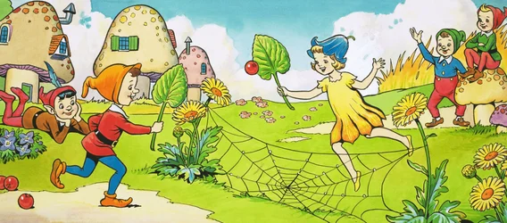 Kobolde spielen eine Art Tennis
