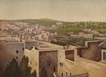 Orte in der Bibel: Bethlehem (Chromolithografie)