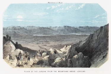Ebene des Jordan von den Bergen über Jericho