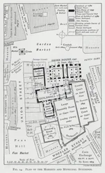 Plan der Märkte und kommunalen Gebäude (Gravur)