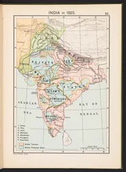 Tafel aus dem Historischen Atlas von Indien von Charles Joppen
