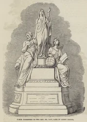 Teller, präsentiert an Reverend Dr. Tait, ehemals von der Rugby School (Stich)