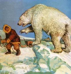 Eisbär und Eskimos
