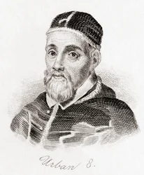 Papst Urban VIII., ca. 1568-1644, geboren Maffeo Barberini (Gravur)