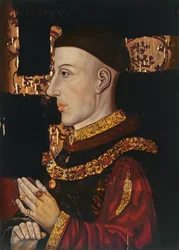 Porträt von Heinrich V. (1387-1422) (während der Restaurierung)