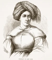 Porträt von Lady Sale, Illustration aus Cassells Illustrierter Geschichte Englands