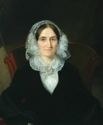 Porträt einer Dame mit Spitzenhaube