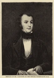 Porträt von Mr. Gladstone im Newark Conservative Club