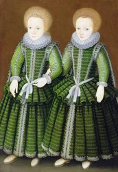 Porträt von Sarah und Elizabeth Poulett von Hinton St. George, Somerset, ca. 1600