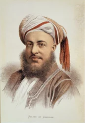 Porträt von Sayyid Barghash, Sultan von Sansibar