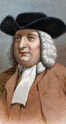 Porträt von William (Guillaume) Penn (1644-1718) - Aus der Serie „Leaders of Men“ - Chromolithographie - Englische Schule, 20. Jahrhundert -