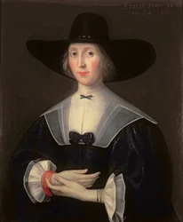 Porträt einer Dame in Schwarz, 1638