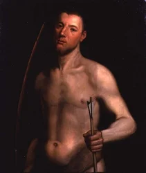 Porträt eines Mannes als St. Sebastian, ca. 1554-60
