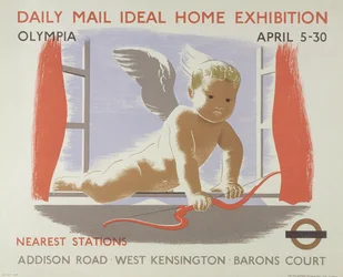 Plakat für die Daily Mail Ideal Home Exhibition in Kensington Olympia, London, 1938