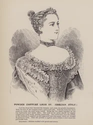 Puderfrisur Louis XV, griechischer Stil