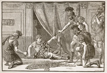 Prätorianergarde begrüßt Claudius als Imperator
