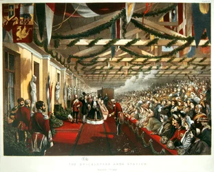Prinzessin Alexandra von Dänemark kommt am 7. März 1863 mit ihrem zukünftigen Ehemann, dem Prinzen von Wales, in London am Bricklayers Arms Station an. 1863