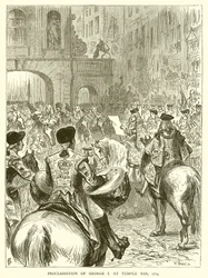 Proklamation von Georg I. am Temple Bar, 1714