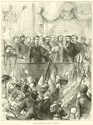 Proklamation der Kommune, März 1871