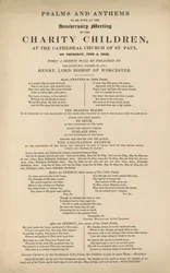 Programm der Psalmen und Anthems