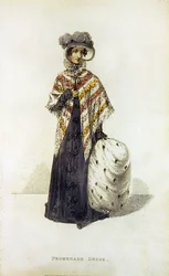 Promenadenkleid, Modeplatte aus Ackermann