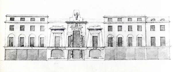 Vorschlag für die Egyptian Hall, Picadilly, 1810 (Tinte auf Papier)