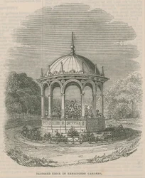 Vorgeschlagener Kiosk in den Kensington Gardens, London
