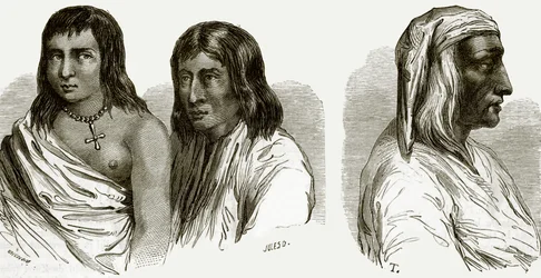 Pueblo- oder Stadthaus-Indianer und Alcalde von Santo Domingo