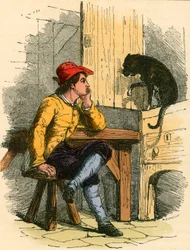 Der Kater tröstet seinen Herrn