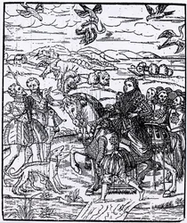 Königin Elizabeth beim Falken