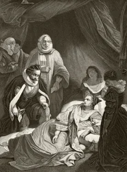 Königin Elisabeth I. auf ihrem Sterbebett, aus 