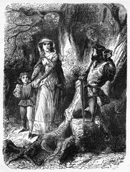 Königin Margaret und der Räuber von Hexham, Illustration aus 