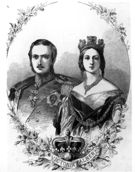 Königin Victoria (1819-1901) und Prinz Albert (1819-61), graviert von W. Thomas, 1844