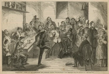 Rekrutierung: Szene im Hampshire Hog, Charles Street, Westminster